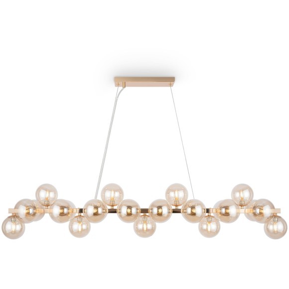 Подвесной светильник вытянутый с плафонами в виде шаров Maytoni MOD547PL-25G