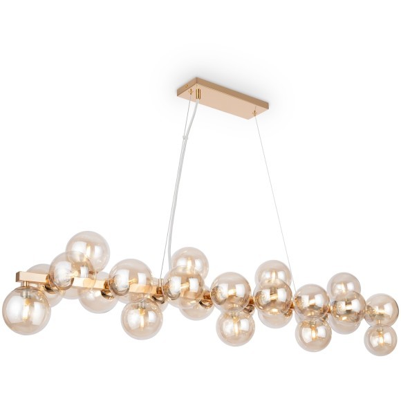 Подвесной светильник вытянутый с плафонами в виде шаров Maytoni MOD547PL-25G