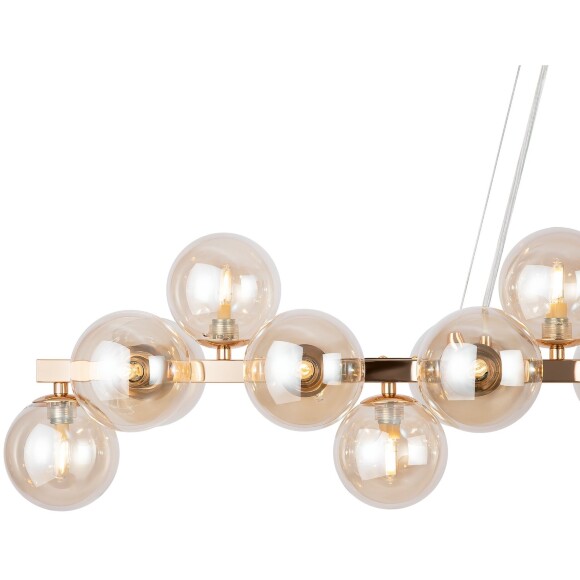 Подвесной светильник вытянутый с плафонами в виде шаров Maytoni MOD547PL-25G