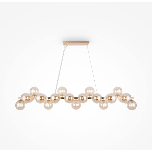 Подвесной светильник вытянутый с плафонами в виде шаров Maytoni MOD547PL-25G