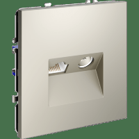 VLS060703 Розетка компьютерная RJ45 и ТV Телевизионная оконечная для антренных кабелей RG6 или РК 75-4,8-31. Патчкорд категории 6Е (для проводов CAT5-CAT6 до 10 Гбит/сек) кашемирового цвета VOLTUM S70 (кашемир)