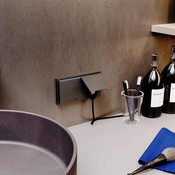 VLS040306 Розетка встраиваемая с заземлением, защитными шторками и крышкой 16 Ампер (3500 Ватт) титанового цвета VOLTUM S70 (титан) VLS040306 Розетка встраиваемая с заземлением, защитными шторками и крышкой 16 Ампер (3500 Ватт) титанового цвета VOLTUM S70 (титан)