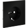 VLS000608 Накладка для розетки с заземлением черного матового цвета VOLTUM S70 (черный матовый)