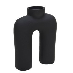 421062 BROWER Ваза декоративная алюминий черный L175, B60, H225