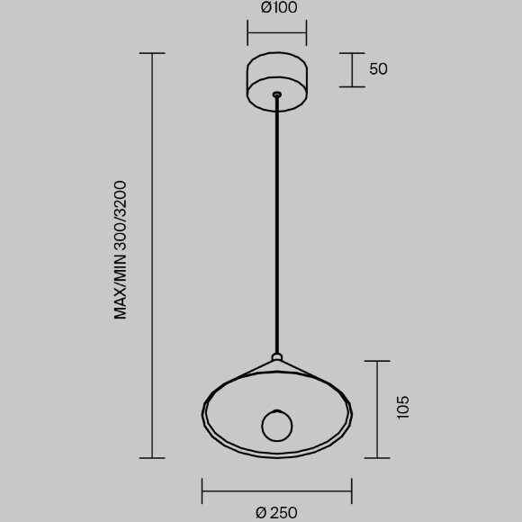 Подвесной светильник Maytoni MOD534PL-L16B3K