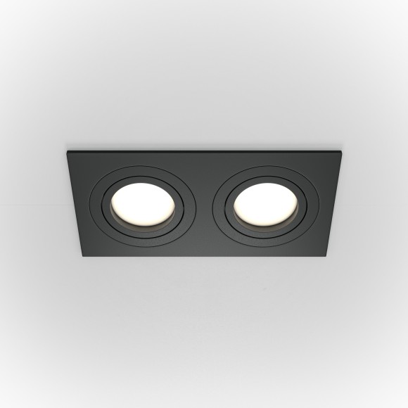 Встраиваемый светильник Maytoni DL024-2-02B Atom под лампы 2xGU10 50W