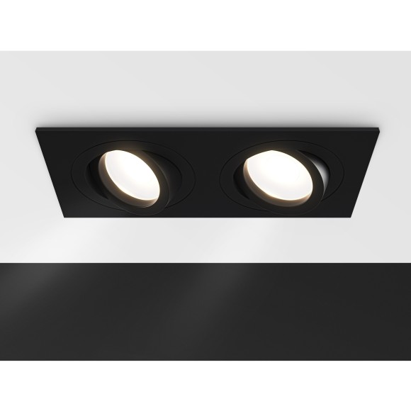 Встраиваемый светильник Maytoni DL024-2-02B Atom под лампы 2xGU10 50W