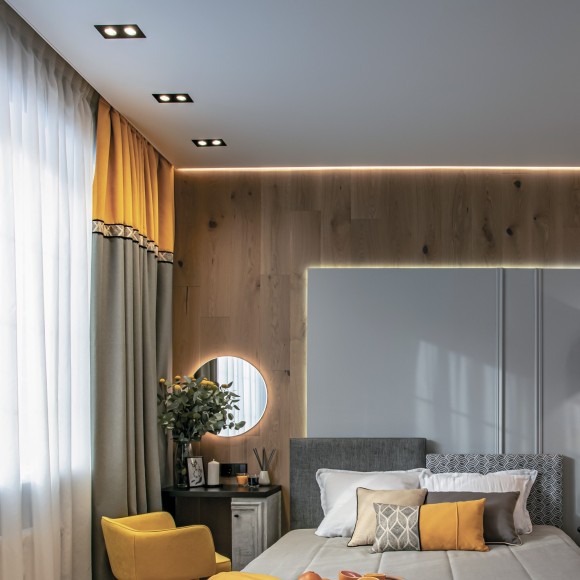 Встраиваемый светильник Maytoni DL024-2-02B Atom под лампы 2xGU10 50W