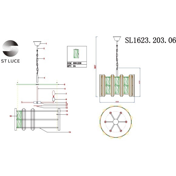 SL1623.203.06 Люстра подвесная ST-Luce шампань/шампань, прозрачный E14 6*40W CORSIA SL1623.203.06 Люстра подвесная ST-Luce шампань/шампань, прозрачный E14 6*40W CORSIA
