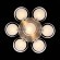 SL483.352.07 Светильник потолочный Бронза/Белый E27 7*60W FORESTA