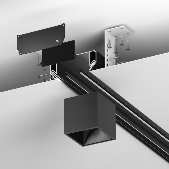 Профиль-ниша 2м черная в гарпунный натяжной потолок Maytoni ALM-9940-SC-B-2M