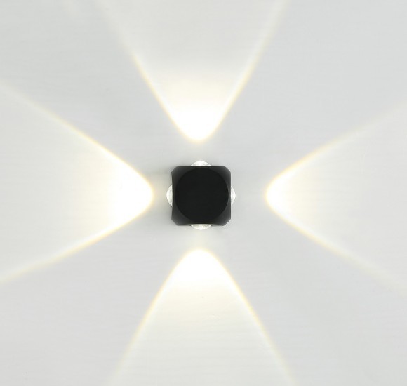 Светильник настенный LED 4*2W 4000K Черный 220V IP54 IL.0014.0016-4 BK