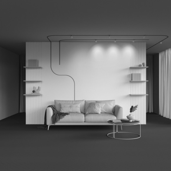 TR187-1-9W4K-M-BW Ультратонкий трековый магнитный светодиодный светильник Maytoni Levity CRI90+ 4000К 500Лм 36° 9Вт