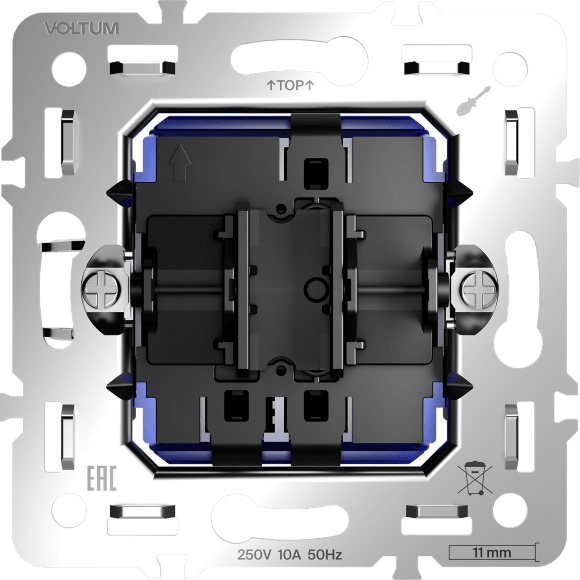 VLS0103M Механизм проходного переключателя на 10 ампер (2200 Ватт) VOLTUM S70