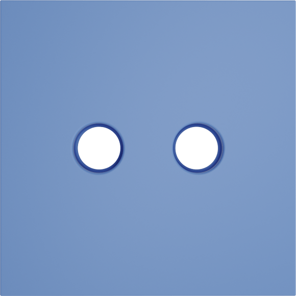 VLS001615 Накладка для розетки телевизионной оконечной TV+SAT (Телевизионный + Спутниковый) синего джинсового цвета VOLTUM S70 (деним)