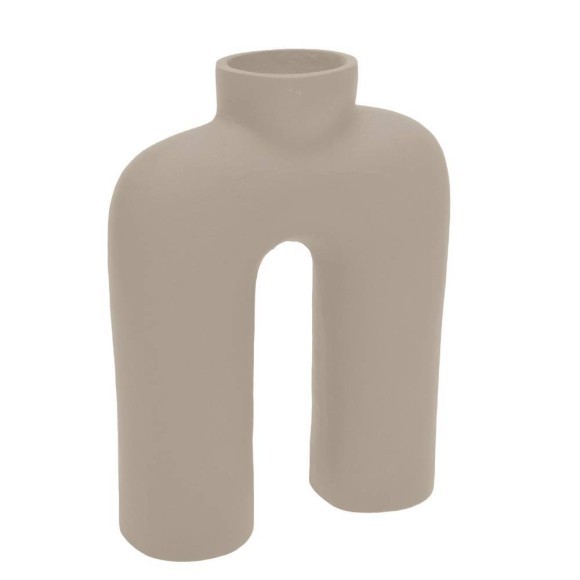 421063 BROWER Ваза декоративная L175 B60 H225 алюминий песочный, металл коричневый