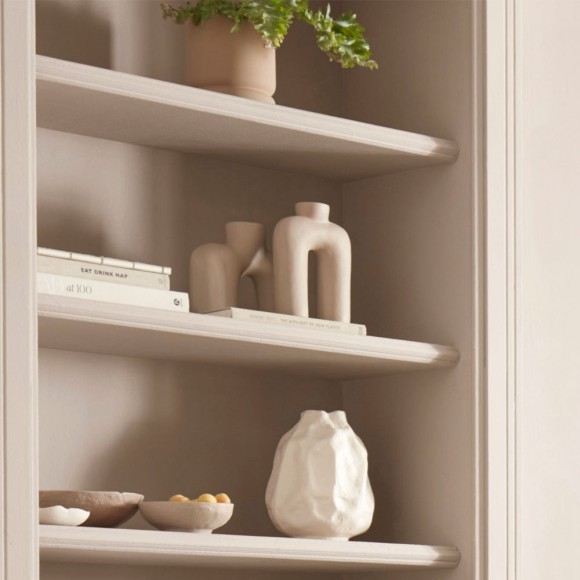 421063 BROWER Ваза декоративная L175 B60 H225 алюминий песочный, металл коричневый