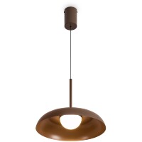 Freya Movement FR5602PL-L5BR1 Светильник подвесной светодиодный, с фиксируемой высотой, коричневое основание и металлический плафон диаметром 30см, CCT перекл. цветовой температуры, 9Вт 2700;3000;4000K 600Лм CRI80 120° IP20 220V