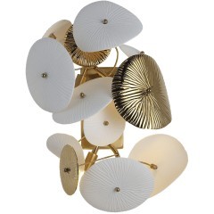 SL1518.301.03 Светильник настенный ST-Luce Латунь/Белый G9 3*5W 4000K DAHLIA