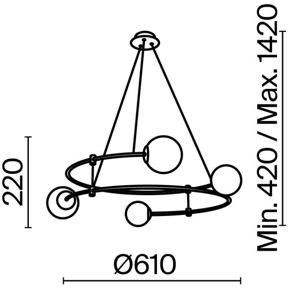 Подвесной светильник кольцом Maytoni MOD317PL-04B Balance под лампы 4xG9 40W Подвесной светильник кольцом Maytoni MOD317PL-04B Balance под лампы 4xG9 40W
