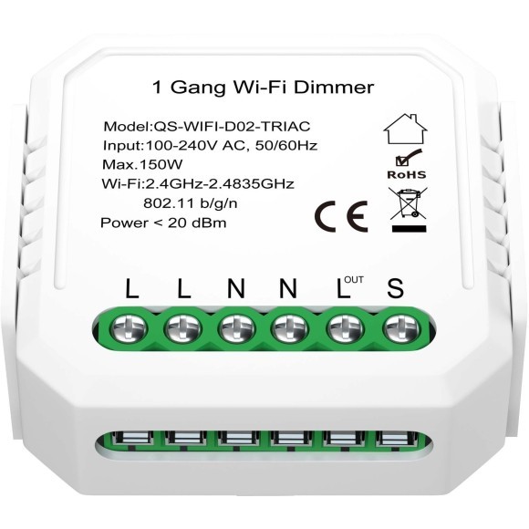 ST9000.500.01CDIM Одноканальное Wi-Fi реле-диммер ST-Luce Around ST9000.500.01CDIM Одноканальное Wi-Fi реле-диммер ST-Luce Around