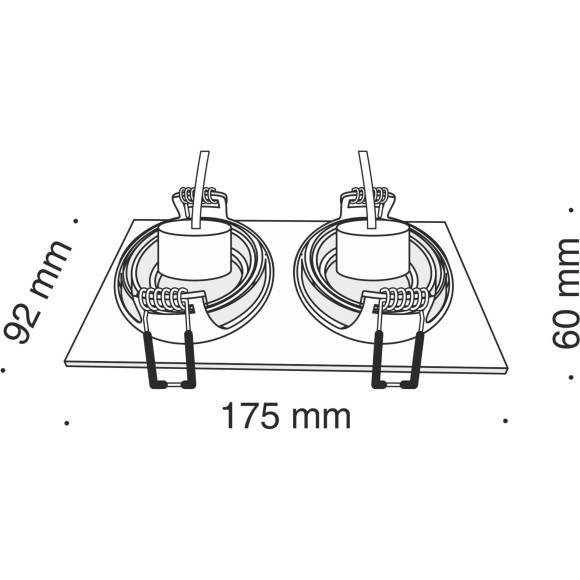 Встраиваемый светильник Maytoni DL024-2-02S Atom под лампы 2xGU10 50W Встраиваемый светильник Maytoni DL024-2-02S Atom под лампы 2xGU10 50W