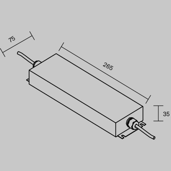 Maytoni PSL008-250W-12V-IP67 812006 Источник напряжения (блок питания, драйвер, трансформатор) влагозащищенный, 220-12Вольт 250Вт IP67