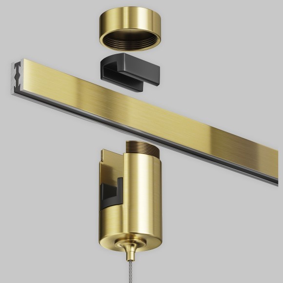 Коннектор с тросовым подвесом Tau в шинопровод Maytoni Flarity латунь TRA154SW-1BS