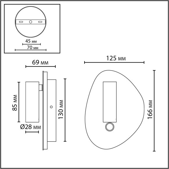 Настенный светильник IP20 LED 9W 580Лм 2700K/3300K/4000K 120° 220-240V ROY 7183/9WL Настенный светильник IP20 LED 9W 580Лм 2700K/3300K/4000K 120° 220-240V ROY 7183/9WL
