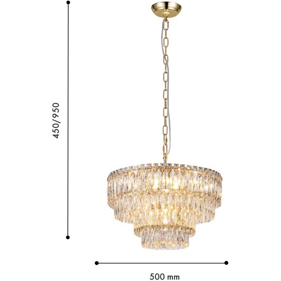 Люстра подвесная классическая хрустальная под лампы E14 Favourite 4781-10P