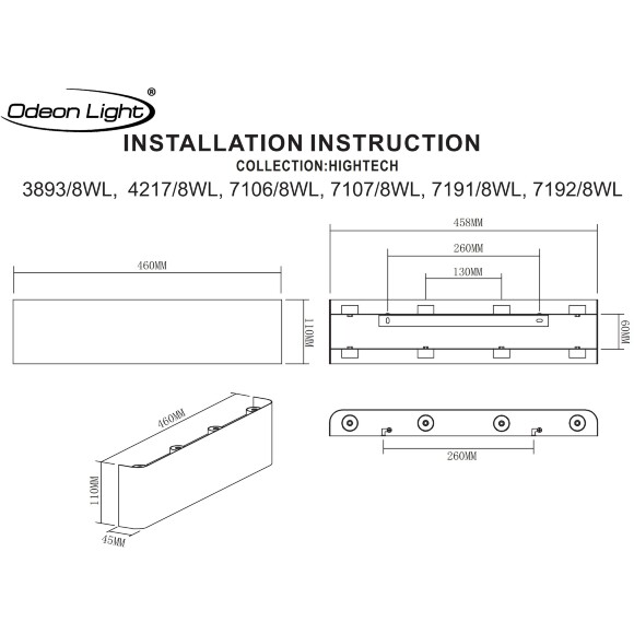 Настенный светильник Odeon Light LED 8W 3000K 220V MAGNUM 7192/8WL