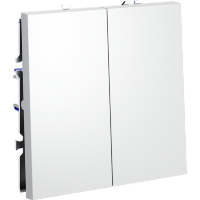 VLS020102 Выключатель встраиваемый двухклавишный белого матового цвета 10А (2200 Ватт) VOLTUM S70 (белый матовый)