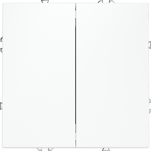 VLS020102 Выключатель встраиваемый двухклавишный белого матового цвета 10А (2200 Ватт) VOLTUM S70 (белый матовый)