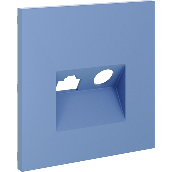 VLS002715 Накладка для розетки TV+RJ45 (CAT5-CAT6 + RG6 или РК 75-4,8-31 синего джинсового цвета VOLTUM S70 (деним)