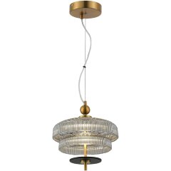 SL6122.303.01 Светильник подвесной ST-Luce Латунь/Латунь, Дымчатый LED 1*8W 3000K ORIENTAL