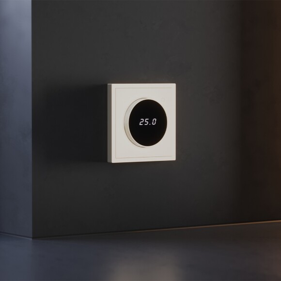 VLS070113 Терморегулятор электронный бежевого цвета. Индикация температуры и датчик для теплого пола. (Мощность 3500 Ватт) VOLTUM S70 (хлопок)