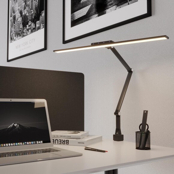 Novotech STUDI 359969 Черная настольная лампа, с сенсорным диммером, повышенный индекс цветопередачи, порт зарядки USB Type A и Type-C, струбцина, датчик освещенности, LED 24Вт 4000K CRI98 1670Лм IP20 220V Novotech STUDI 359969 Черная настольная лампа, с сенсорным диммером, повышенный индекс цветопередачи, порт зарядки USB Type A и Type-C, струбцина, датчик освещенности, LED 24Вт 4000K CRI98 1670Лм IP20 220V