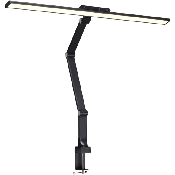 Novotech STUDI 359969 Черная настольная лампа, с сенсорным диммером, повышенный индекс цветопередачи, порт зарядки USB Type A и Type-C, струбцина, датчик освещенности, LED 24Вт 4000K CRI98 1670Лм IP20 220V Novotech STUDI 359969 Черная настольная лампа, с сенсорным диммером, повышенный индекс цветопередачи, порт зарядки USB Type A и Type-C, струбцина, датчик освещенности, LED 24Вт 4000K CRI98 1670Лм IP20 220V