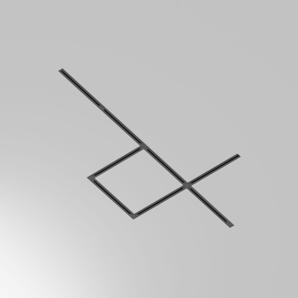 2м черный встраиваемый в ГКЛ однофазный шинопровод Maytoni TRX004-112B