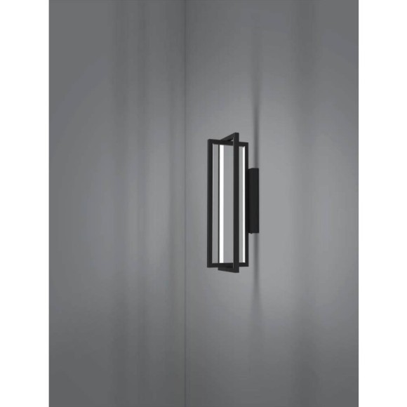 900467 Бра SIBERIA, LED 15,5W, 2200lm, L160, H300, A170, сталь, черный/пластик, белый