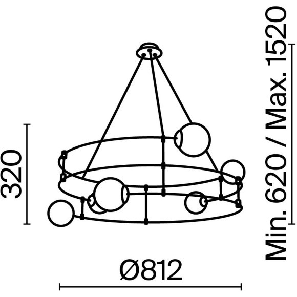 Подвесной светильник кольцом Maytoni MOD317PL-06B Balance под лампы 6xG9 40W Подвесной светильник кольцом Maytoni MOD317PL-06B Balance под лампы 6xG9 40W