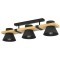 43955 Потолочный светильник MACCLES, 3X15W (E27), L780, B180, H205, сталь, дерево, черный, коричневый