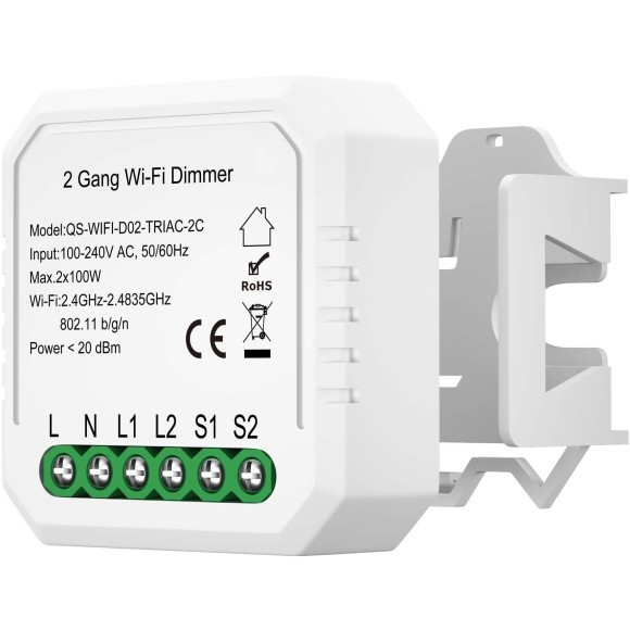 ST9000.500.02CDIM Двухканальное Wi-Fi реле-диммер ST-Luce Around ST9000.500.02CDIM Двухканальное Wi-Fi реле-диммер ST-Luce Around