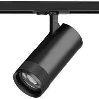 Трековый черный однофазный двужильный светильник 30W 2100Лм 20-55град с плоским креплением Canno Pro Lightstar C4307SS