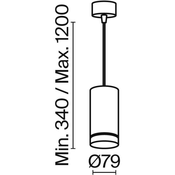 Подвесной светильник Technical P085PL-12W3K-B