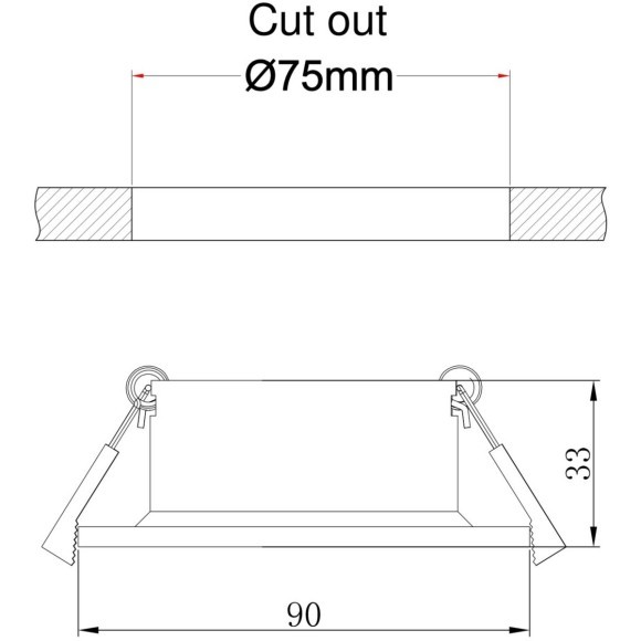 Встраиваемый светильник Maytoni Barret GU10 х 10 Вт