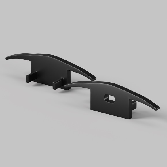 Mayotni 642086 Черные торцевые заглушки 2шт (для профиля ALM-3710-S-2M арт 636023)