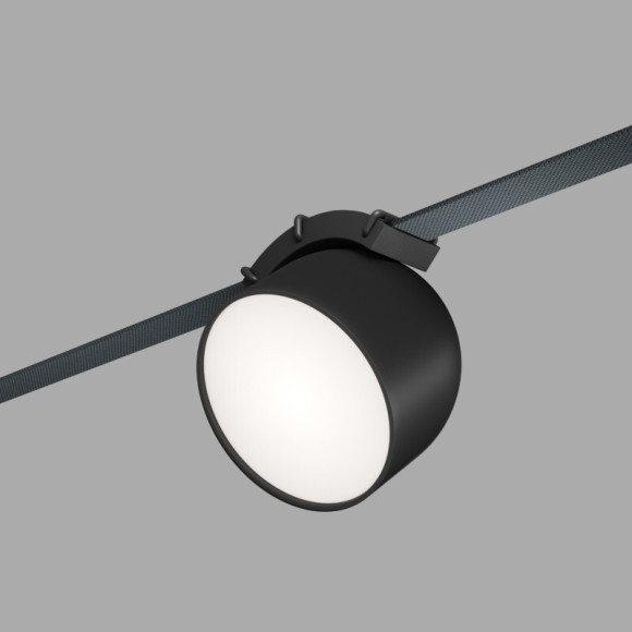 DK5642-BK Поворотный светильник для трека-ремня Belty Smart, серия Spot, со светодиодом, D100*H107мм, 48V DC, 12W, RA90, 120°, 3000-5700K, IP20, черный, алюминий