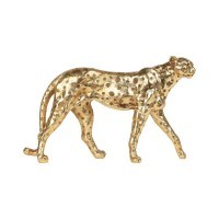 429707 MENJANGAU Фигурка Леопард золотая полирезин L280 B100 H170