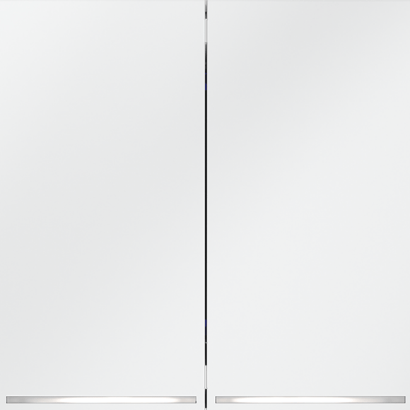 VLS020202 Выключатель встраиваемый с подсветкой двухклавишный белого матового цвета 10А (2200 Ватт) VOLTUM S70 (белый матовый)